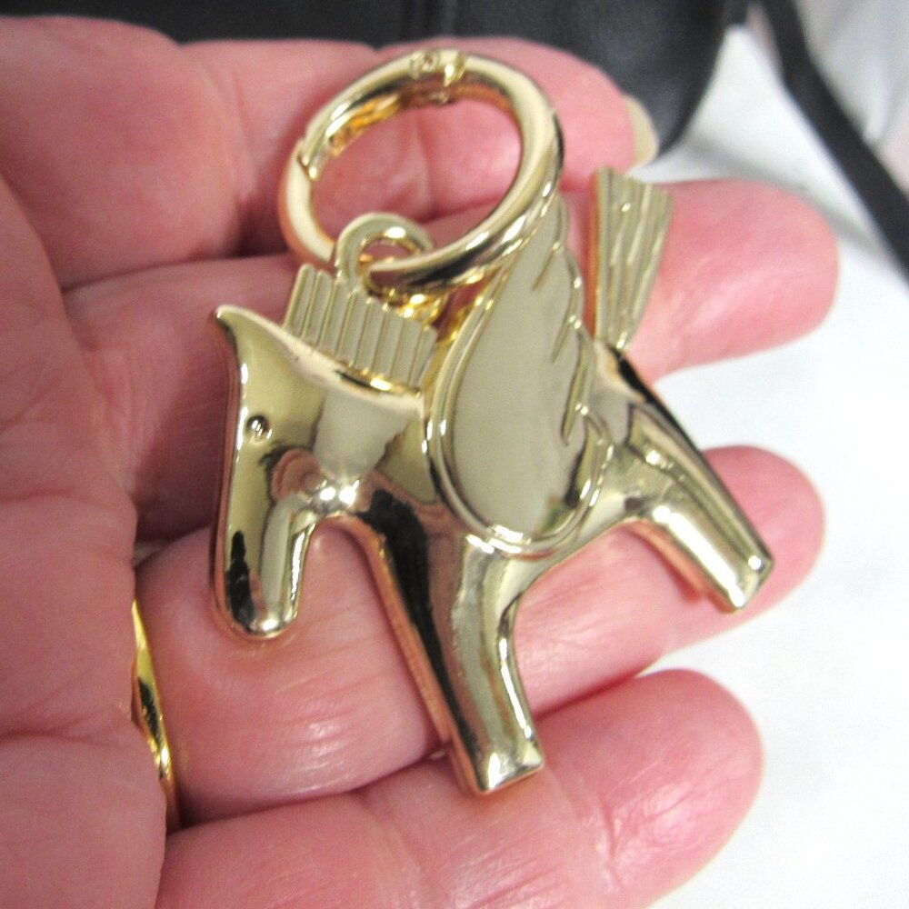 VALENTINE GIFT PEGASUS GOLD PLATED PURSE CHARM, KEY CHAIN, PHONE CHARM